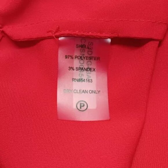 Calvin Klein Women's Sleeveless Pullover Blouse Red Small Lightweight Office GUC - Picture 9 of 9